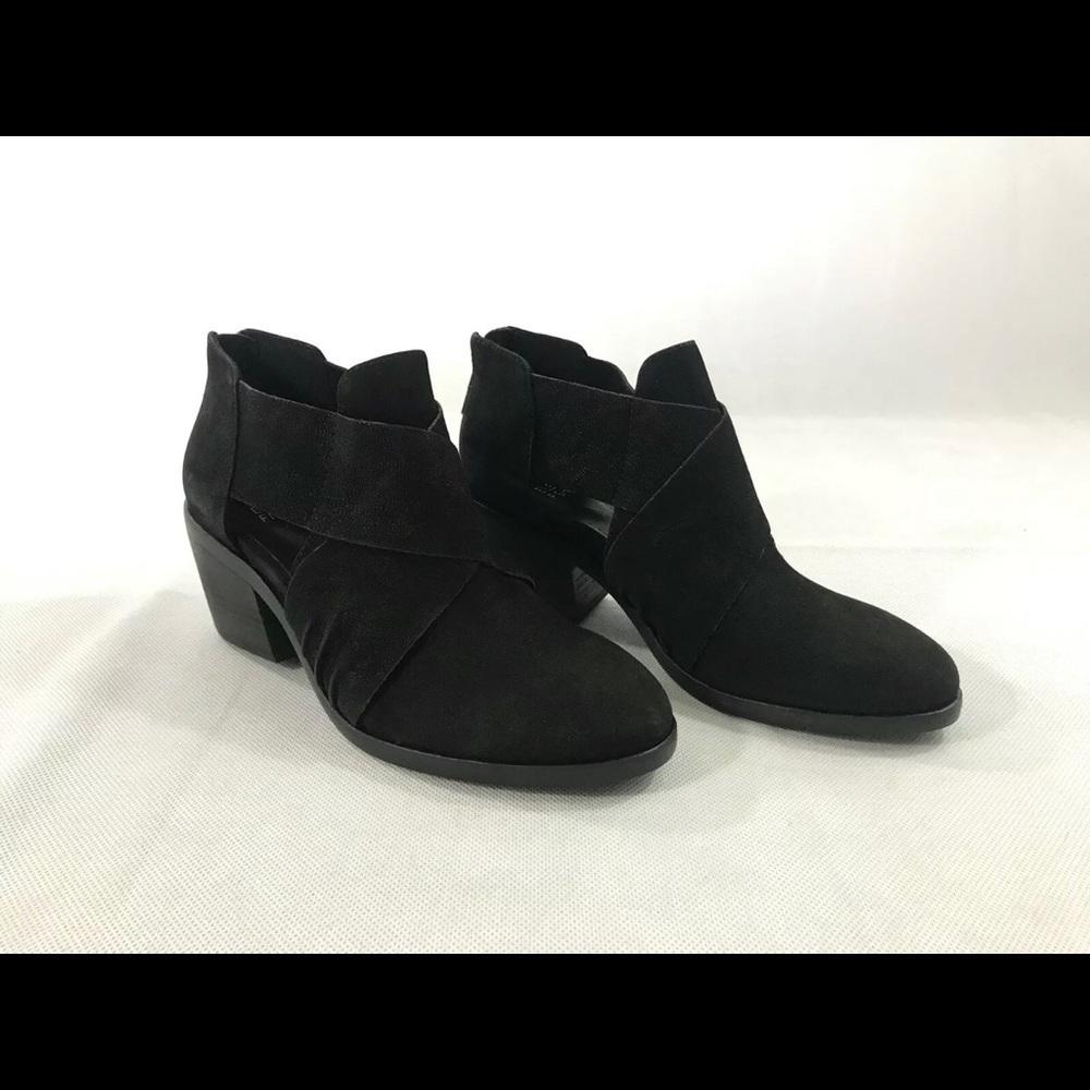 Eileen Fisher Walt Cross Suede Strap Bootie 5.5 NWOB